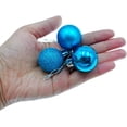 thumbnail image 5 of Zvmxot 24Pcs Christmas Balls Ornament, 1.18 Inch Christmas Decorations, Light Blue, Set Bright Matte Powde Hanging Balls, Plastic Electroplated Christmas GIft Pendant Decor, 5 of 9