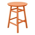 thumbnail image 2 of Costaelm Paradise Outdoor HDPE 35" Round Bar Height Patio Table, Orange, 2 of 9