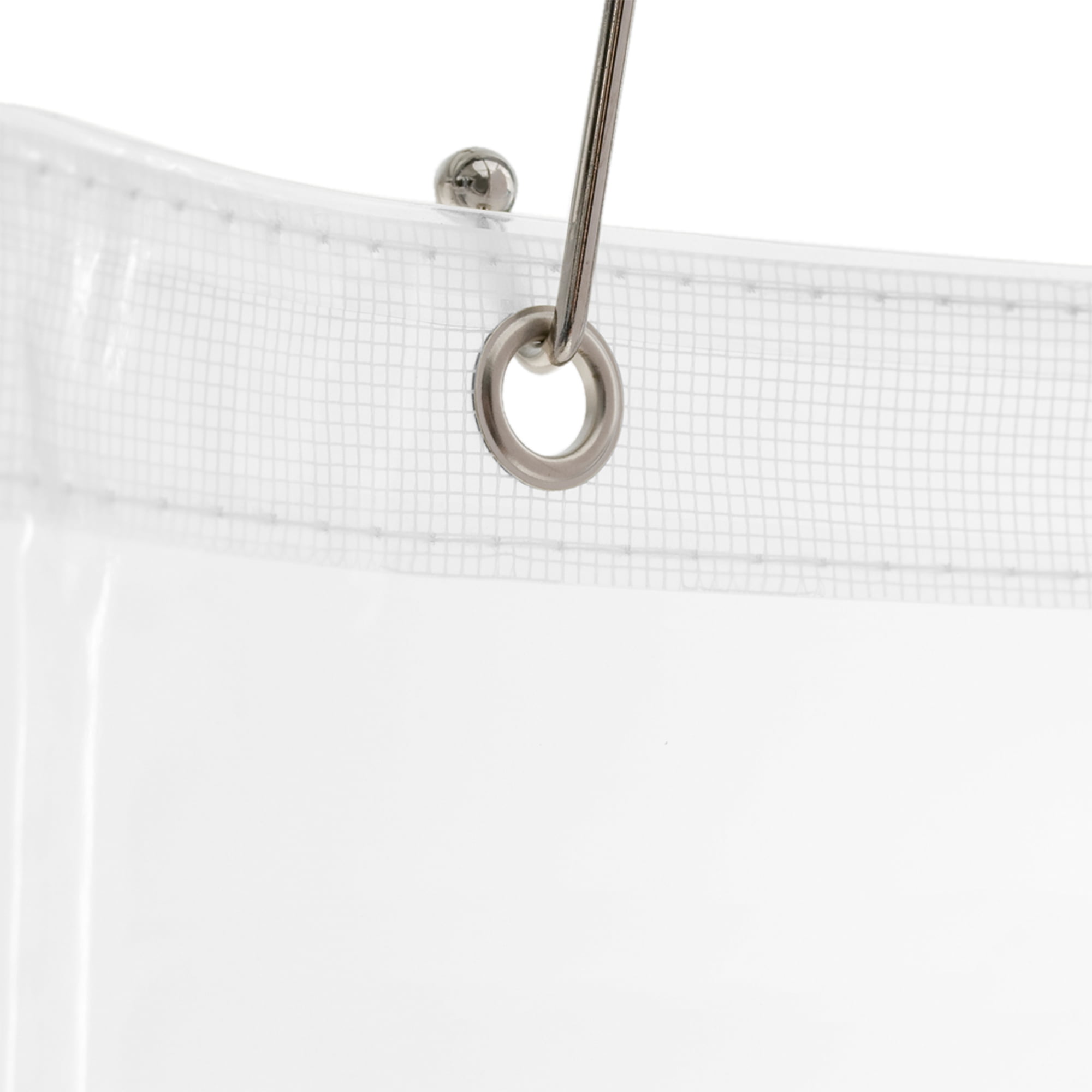(6 pack) Zenna Home White Super Heavyweight Vinyl Shower Curtain , 72" x 72"