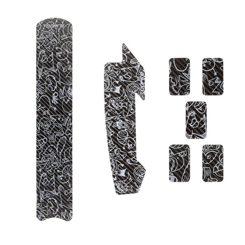 AQCW 1 Set Bike Chain Sticker Waterproof Scratch Proof Faux Leather Bicycle Frame Anti-scratch Protector Decal for E-bike
