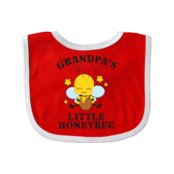 Download Cute Bee Grandpa's Little Honeybee with Stars Baby Bib ...
