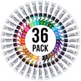 thumbnail image 4 of U.S. Art Supply Professional Juego de 36 colores de pintura Gouache en tubos grandes de 18 ml - Colores ricos y vivos para artistas estudiantes principiantes - Pinturas de retratos en lienzo - Rueda d, 4 of 7