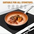 thumbnail image 6 of CS KOCHSYSTEME 10" Copper Nonstick Frying Pans with Lid, Professional Pan, All Stove Tops Compatible, 6 of 6