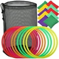 thumbnail image 1 of Fun Ring Toss Game Set with Throwing Rings and Bean Bags in Assorted Colors for Plaything Propylene, 1 of 9
