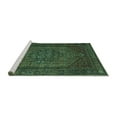 thumbnail image 2 of Ahgly Company Machine Washable Indoor Rectangle Persian Turquoise Blue Traditional Area Rugs, 2' x 4', 2 of 4