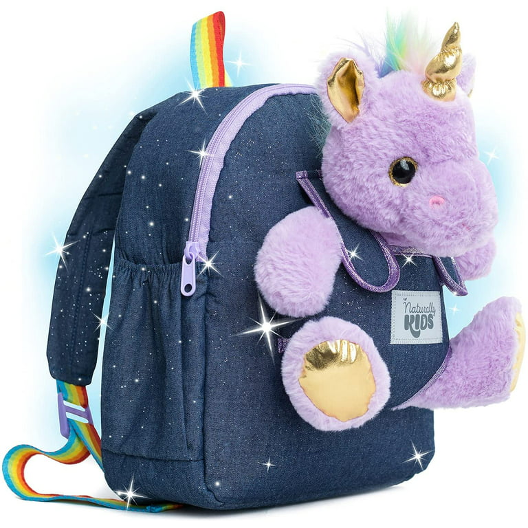 Naturally KIDS Unicorn Backpack, Unicorn Toys for Girls Age 6-8, Unicorn  Gifts for Girls Age 7, Medium