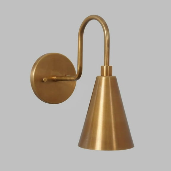 Single Shade Bulb Raw Brass Sputnik Wall Lamp Beside Wall Sconce