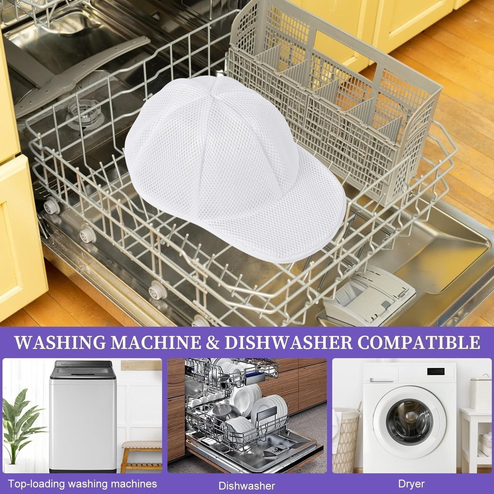 Hat Washer for Washing Machine Hat Washer Cage Hat Cleaner for Baseball Caps Fit for Adult  Baseball Caps
