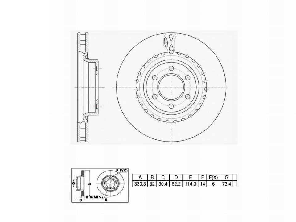 Winstop Brake Rotor, Front WS232506, Dodge Viper 2002-1992