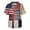 Brown(American Flag Stars Striped), variant on 4th of July Scrubs Men Big and Tall V Neck Short Sleeve Patriotic America 250 Uniforms American Flag Stars Striped Scrub Tops Workout Stretch Working Uniform With Pockets Brown 4XL
