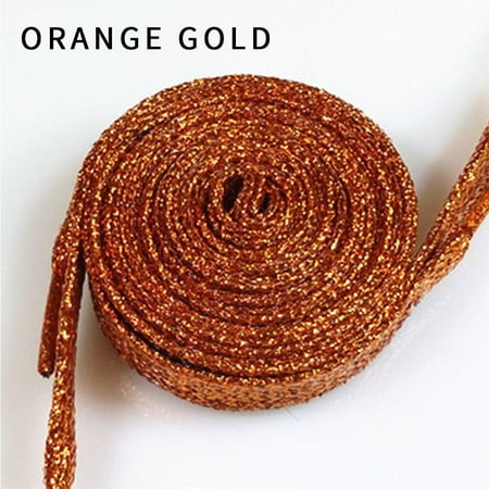 

Shiny Gold and Silver Sport Sneakers Flat Shoelaces Bootlaces Strings