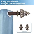 thumbnail image 3 of Urbanest Adjustable Single Curtain Rod Set Bronze With Gold Regale Finials – 1 - Inch Diameter, With Bronze Rod, 48–84 Inches, 3 of 6