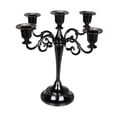 thumbnail image 1 of Candelabro Candelabro, Candelabro de Pilar, Candelabro de 5 Brazos para Velas Largas, Candelabro para Eventos de Mesa negro, 1 of 9
