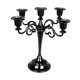 thumbnail image 1 of Candelabro de pilar, candelabro de cono, candelabro de 5 brazos para escritorios decorativos, hogar festivo negro, 1 of 9