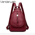 thumbnail image 2 of Mochilas de cuero suave para mujer, bolsos cruzados vintage para mujer, bolsos de viaje, mochilas escolares para niña, 2 of 5