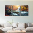 thumbnail image 3 of 3 Piece Canvas Wall Art Nature Glacier US Alaska Mountains Home Wall Art Colorful Flowers Forest Landscape Canvas Prints Scenery Artwork Contemporary Decor Ready to Hang, 48" Wx24" H, 3 of 5