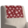 thumbnail image 7 of TSOVTHRID Snowflake Red Print Recliner Headrest Protector, Anti-Slip Waterproof Head Rest Cover, PU Leather Recliner Headrest Cover for Sofa,Office Chair Christmas Decor 17x27 in, 3 PCS, 7 of 7