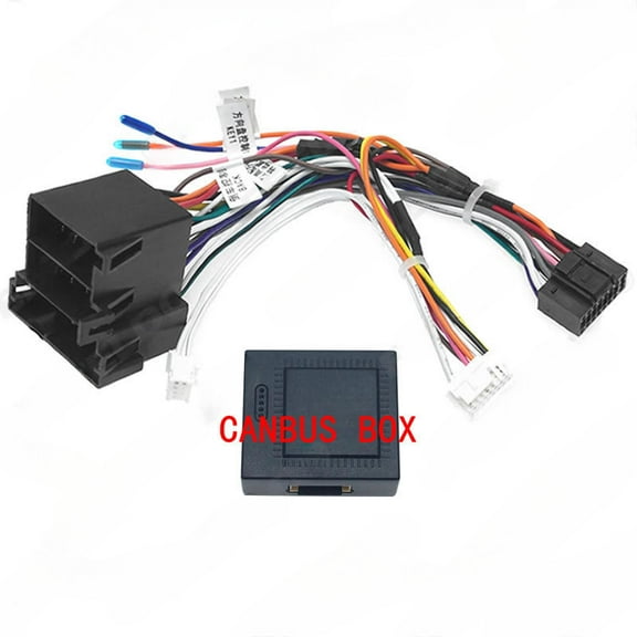 2025-20 16p android navigation host power cord with canbus protocol box for volkswagen small head high.low configuration universal