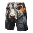 thumbnail image 2 of Yiaed Surrealist Cow Print Men's Swim Trunks with Lining Quick Dry Sports Shorts Beach Shorts Boardshorts-XX-Large, 2 of 5