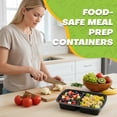 thumbnail image 5 of cisilov Meal Prep Containers with Lids, 15 Pack 2-Compartment, Reusable Food Storage Containers for Lunch, Microwave & Freezer Safe, Plastic To-Go Containers for Meal Prepping, Leftovers, Takeout, 5 of 7