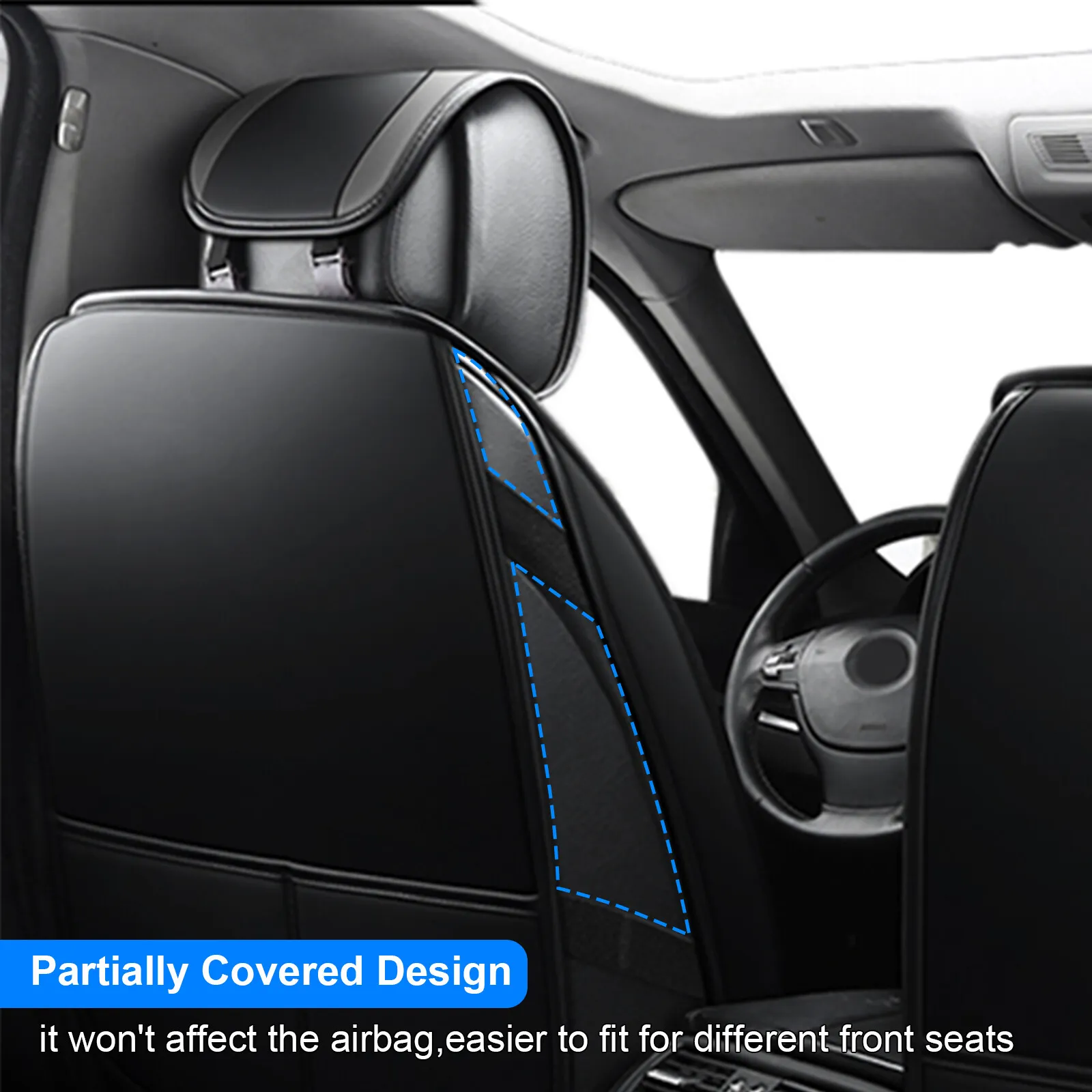 Fit for Subaru Forester 2000-2025 Car Seat Covers, Comfortable Leatherette Front Back Seat Cushion Protector Full Set for Crosstrek| Impreza| Legacy| Outback Black Gray