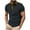 Navy, variant on Men's Casual Golf Shirt Classic Button Up Short Sleeve Loose Tee Shirt Plain Patchwork Turn Down Collar Dressy Top