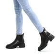 thumbnail image 6 of Pennysue Women's Platform Chelsea Booties Black Round Toe Ankle Boots Size 6, 6 of 7