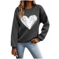 thumbnail image 2 of Wancir Womens Oversized Sweatshirts Graphic Print Long Sleeve Crewneck Lightweight Hoodies Thin Casual Loose Pullover Tops, 2 of 6