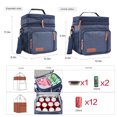 thumbnail image 3 of COUTUDI Expandable Insulated Lunch Bag, Waterproof Cooler Bag for Men with Shoulder Strap for Picnic Blue, 3 of 9