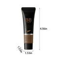 thumbnail image 2 of Full Coverage Concealer Foundation Oil Control Long Lasting Lightweight Tinted Moisturizer With 50+ Pa+++ Moisturizing Liquid Foundation Makeup Brush Set,Brown Apply Maquillage Face Cream, 2 of 8