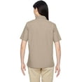 thumbnail image 3 of M545W Harriton Ladies Advantage Snap Closure Short-Sleeve Shirt - Khaki - M, 3 of 6