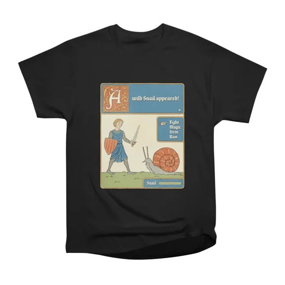 Knight VS Snail T-Shirt Tee Gift For Him Merch For Her Apparel For Friend