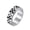 Silver, variant on Anxiety Rotatable Rings for Men Stainless Steel Engraved Chessboard Punk Biker Ring Black Size 9