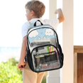 thumbnail image 2 of Iauyy Clear Backpack Heavy Duty PVC Transparent Backpack for College Workplace, Cat Animation, 2 of 8