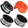 thumbnail image 1 of F8j 3 Replacement Spool + 1 Spool Cap for Black & Decker GH750 U5N GH710 GH700 Lawn Mower, DF-06, 1 of 5