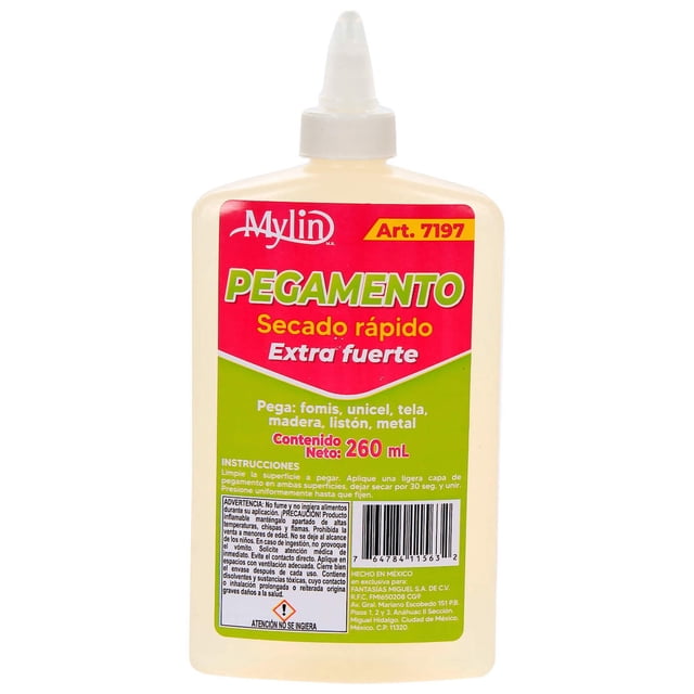 Mylin Pegamento Extra Fuerte Seca Rápido Superficies 260ml Fantasias Miguel