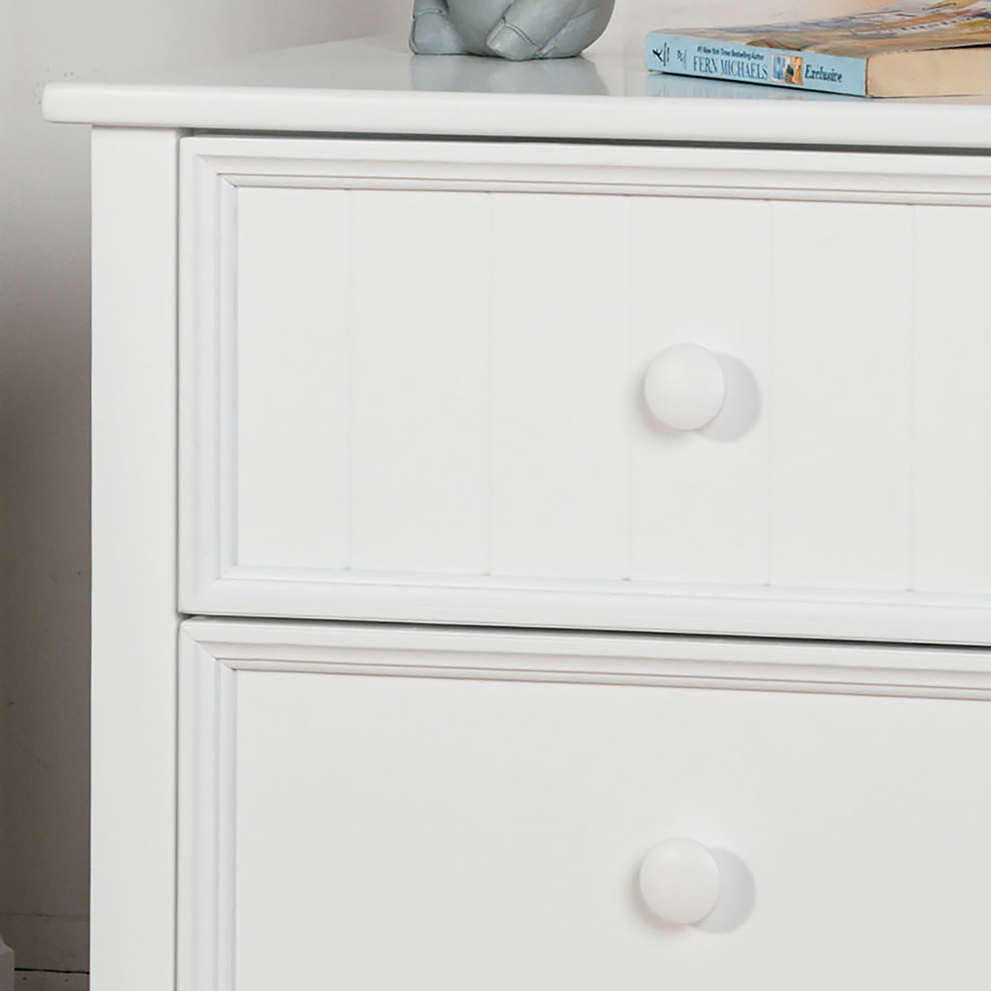 Furniture of America Livia Kids Transitional 2-Drawer Nightstand, White