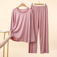 thumbnail image 2 of yillto Womens 2 Piece Pajama Set Long Sleeve Pajamas Top and Pants Crew Neck Pjs Set Soft Sleepwear Loungewear, 2 of 5