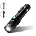 thumbnail image 1 of Dinheiro Linterna Antorcha, Linterna LED Recargable USB Ultra Potente, 4 Modos IP44 Impermeable Militar con Zoom para Acampar Senderismo (Batería Recargable 18650 Incluida), 1 of 5