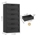 thumbnail image 2 of Homfa 6 Drawer Dresser, Tall Chest of Drawer Dresser for Bedroom Living Room with Metal Handles, Black, 2 of 8