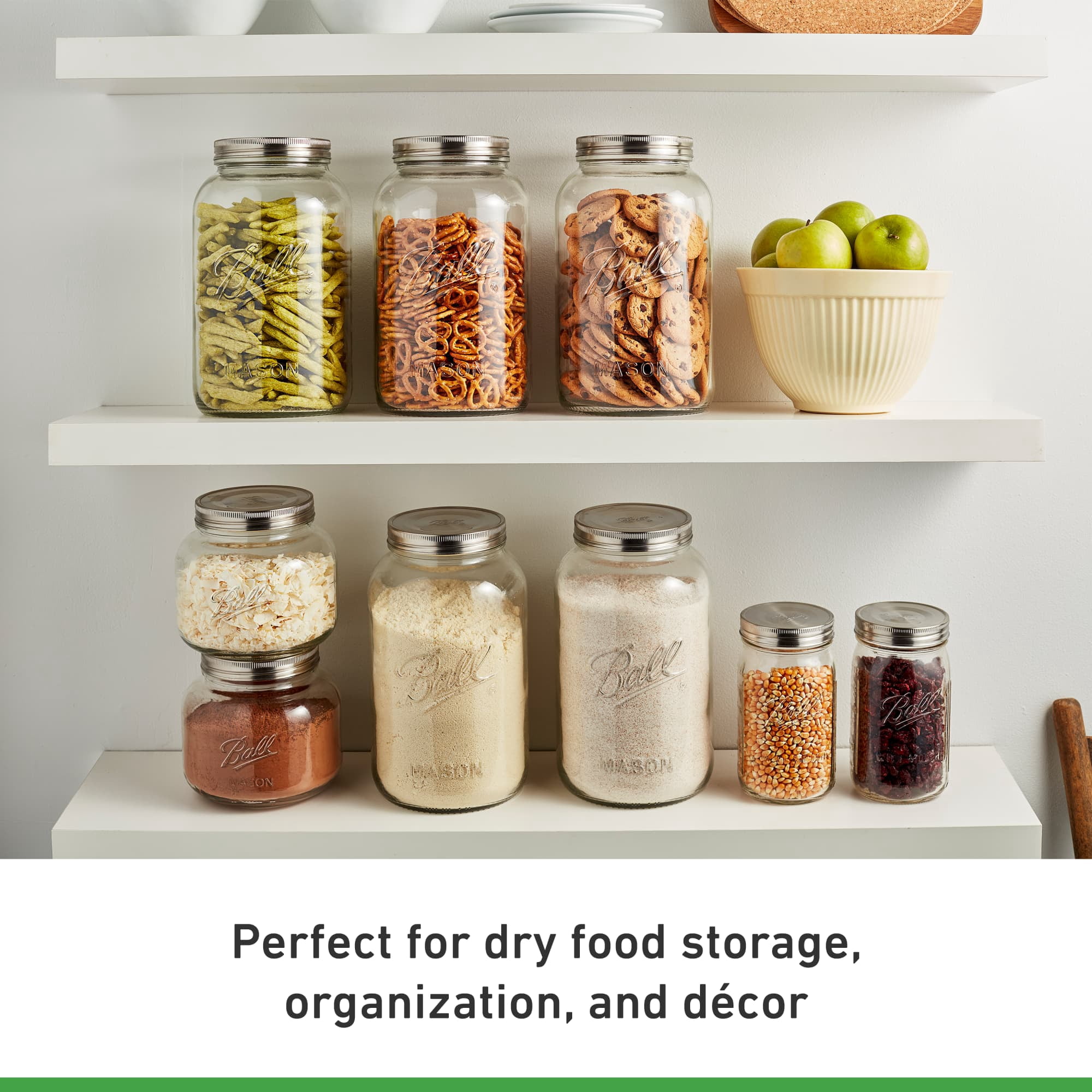 (2 pack) Ball Half Gallon Deco Jar w/ Stainless Steel Lid, 1 Count