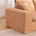 thumbnail image 5 of 107" Modern Boucle L-Shaped Sectional Sofa with Moveable Ottoman for Living Room, Comfy Cloud Couch with Pillows, Diy Combination (Orange), 5 of 10