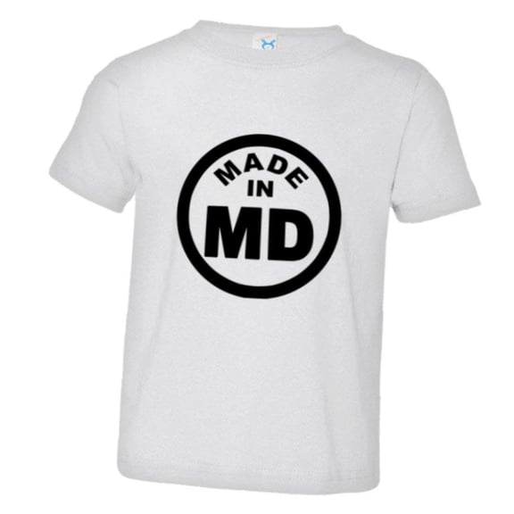 PleaseMeTees™ Toddler From Born Made In Maryland MD Logo Label HQ Tee