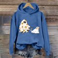thumbnail image 2 of WEAIXIMIUNG Chandail en Molleton pour Femmes Chandail en Molleton Tendance Chandails en Molleton pour Femmes Automne Visage de Citrouille Tee Léger Pull Tops Imprimé Rétro Chandails à Capuchon Chandail en Molleton, 2 of 3
