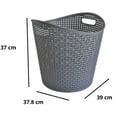 thumbnail image 4 of Paquete De 2 Cestos Organizadores De Lavandería Almacenamiento Gris, 4 of 5