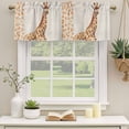 thumbnail image 2 of Vintage Giraffe Curtain Valances for Windows, Kitchen Valance Window Treatments Panel 2 Pack, Modern Art Animal Watercolor Rod Pocket Short Curtains for Bathroom Bedroom 42 x 18 Inch, 2 of 8