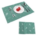thumbnail image 1 of DouZhe Polyester Placemats Ensemble de 4, Motif Raquette de Tennis Bleue Résistante à la Chaleur Place Mats pour Table à Manger, 12 Pouces x 18 Pouces, 1 of 6