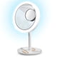 thumbnail image 2 of Espejo NuBrilliance Beauty Breeze para Afeitarse y Maquillarse con Iluminación LED Ventilador Incorporado Aumento 5x, 2 of 8