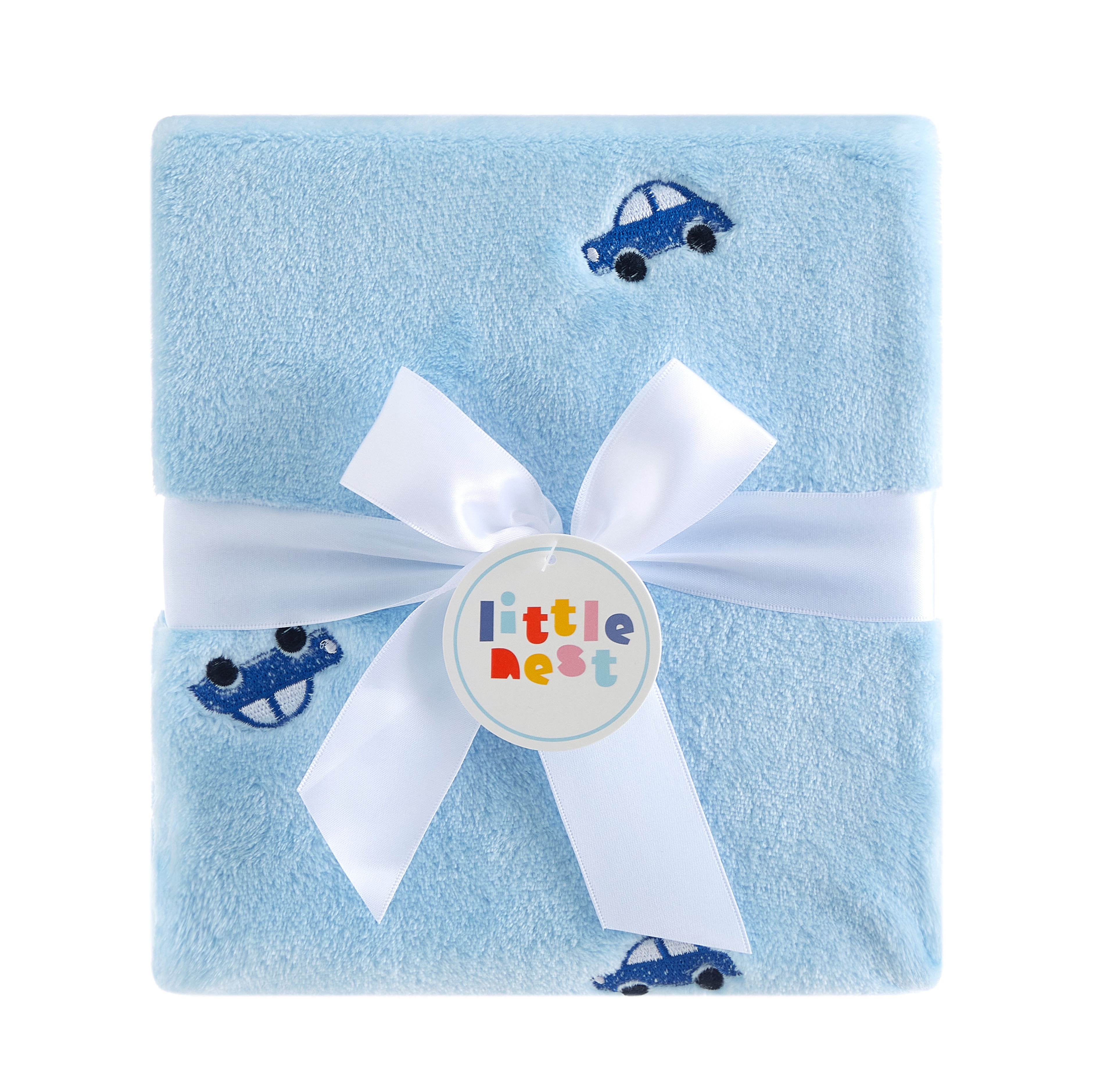 Little Nest Cars Plush Blanket 30" X 40"