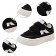 thumbnail image 6 of Kids Sneakers Boys Girls Fashion Color Block Hook and Loop Flat Walking Shoes Casual Slip on Running Athletic Shoes Black 10 Little Kid, 6 of 6